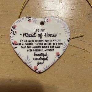 Maid of honor ornament